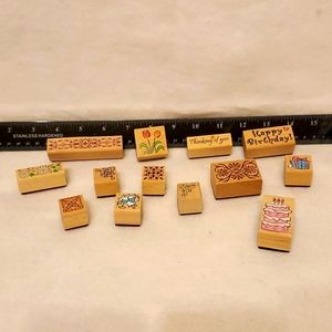 Set of 13 Rubber Stamps